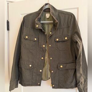 J.Crew Olive Green Jacket with Brass Buttons - L (almost vintage)